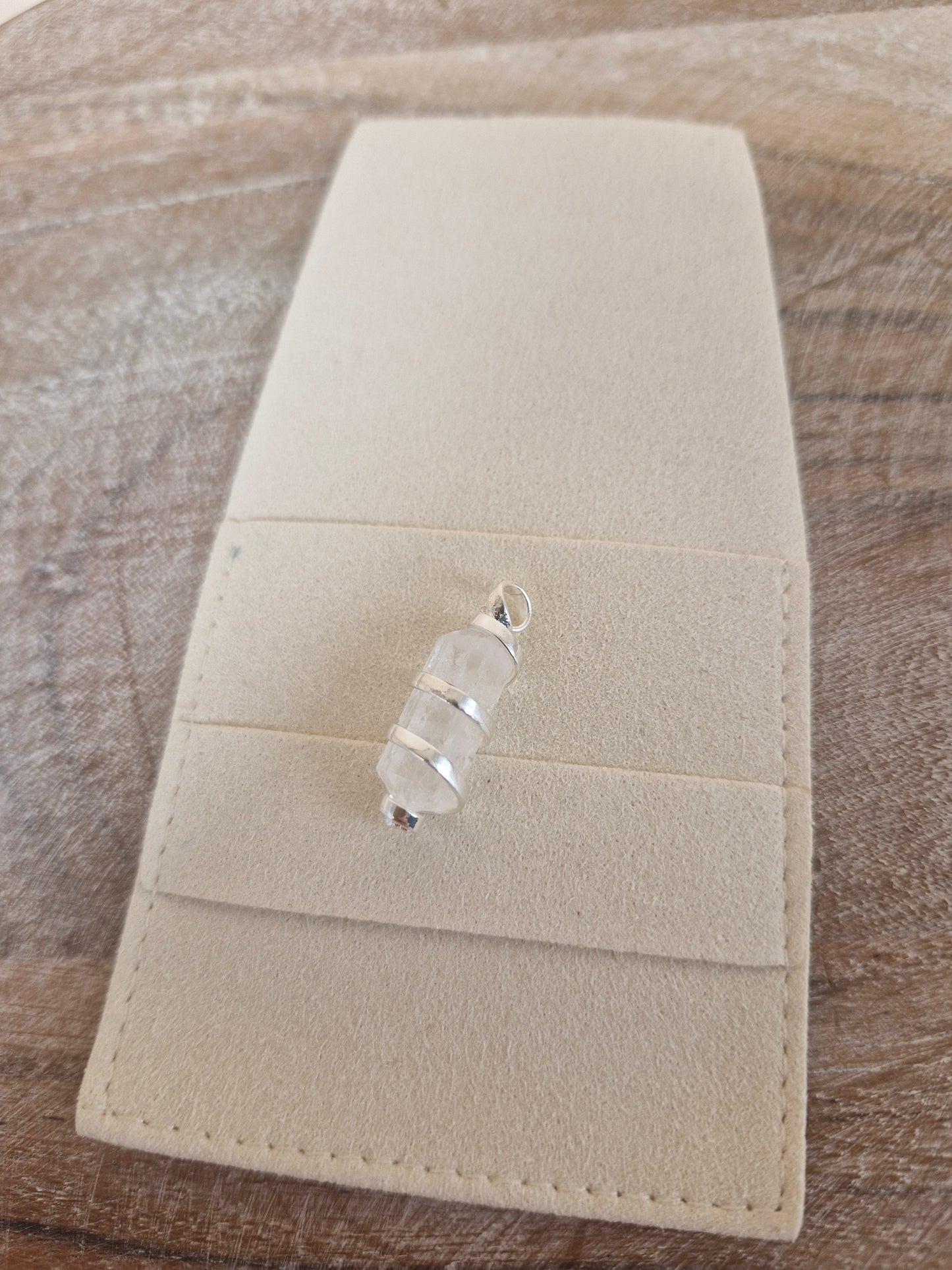 Clear Quartz Swirl Pendant