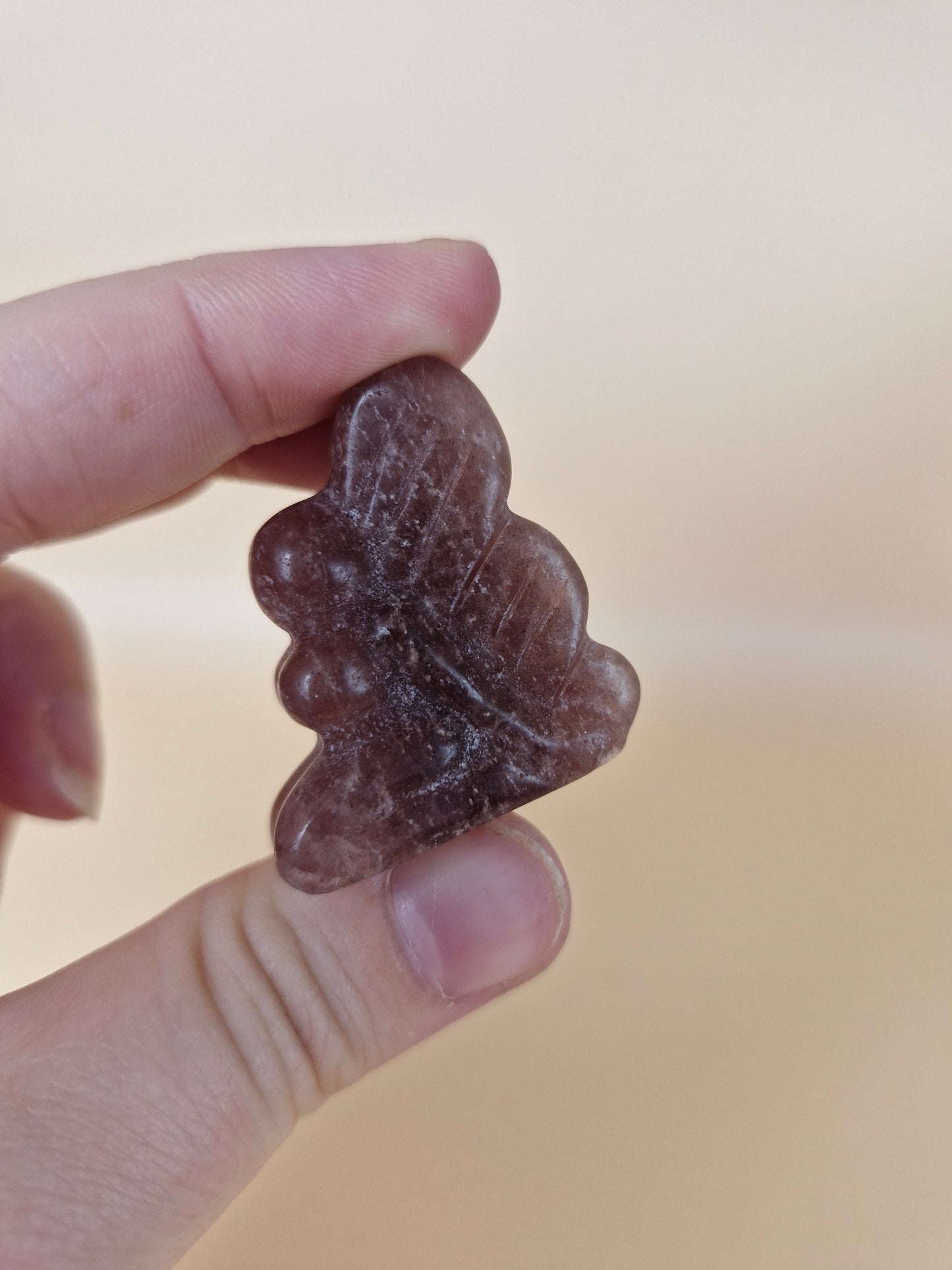 Mini Fairy Carving Strawberry Quartz