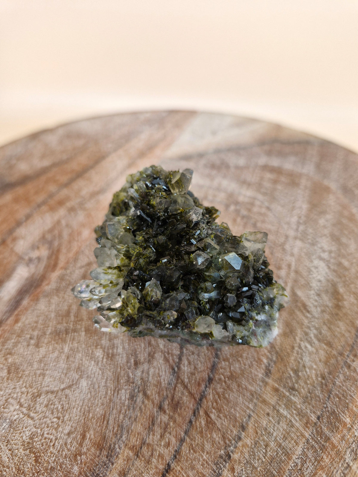Epidote on Quartz Matrix (code E14)