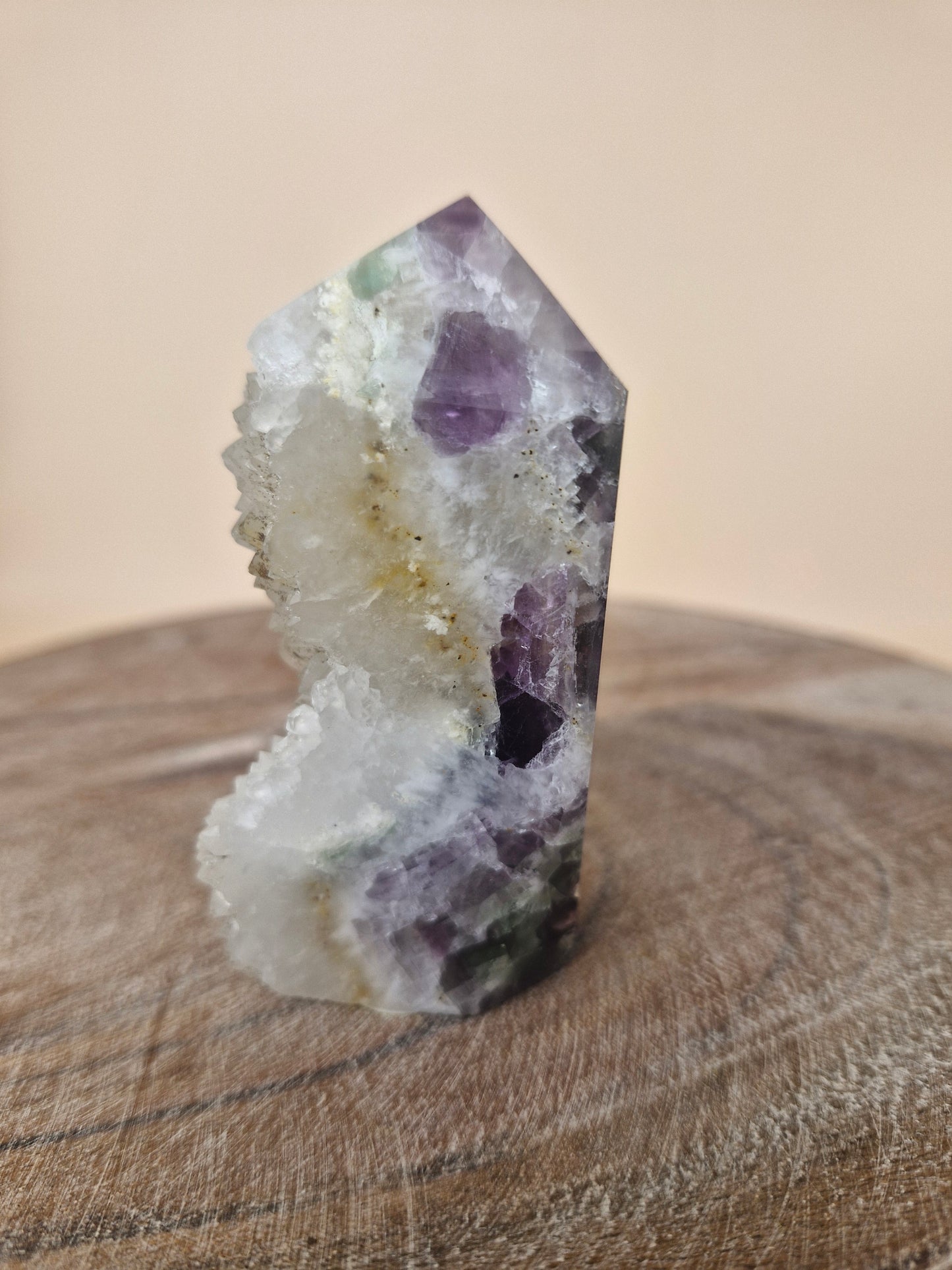 Fluorite with Quartz Tower