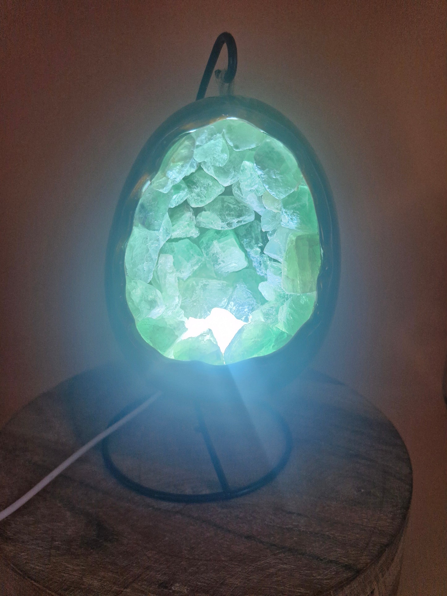 Green Fluorite Lamp