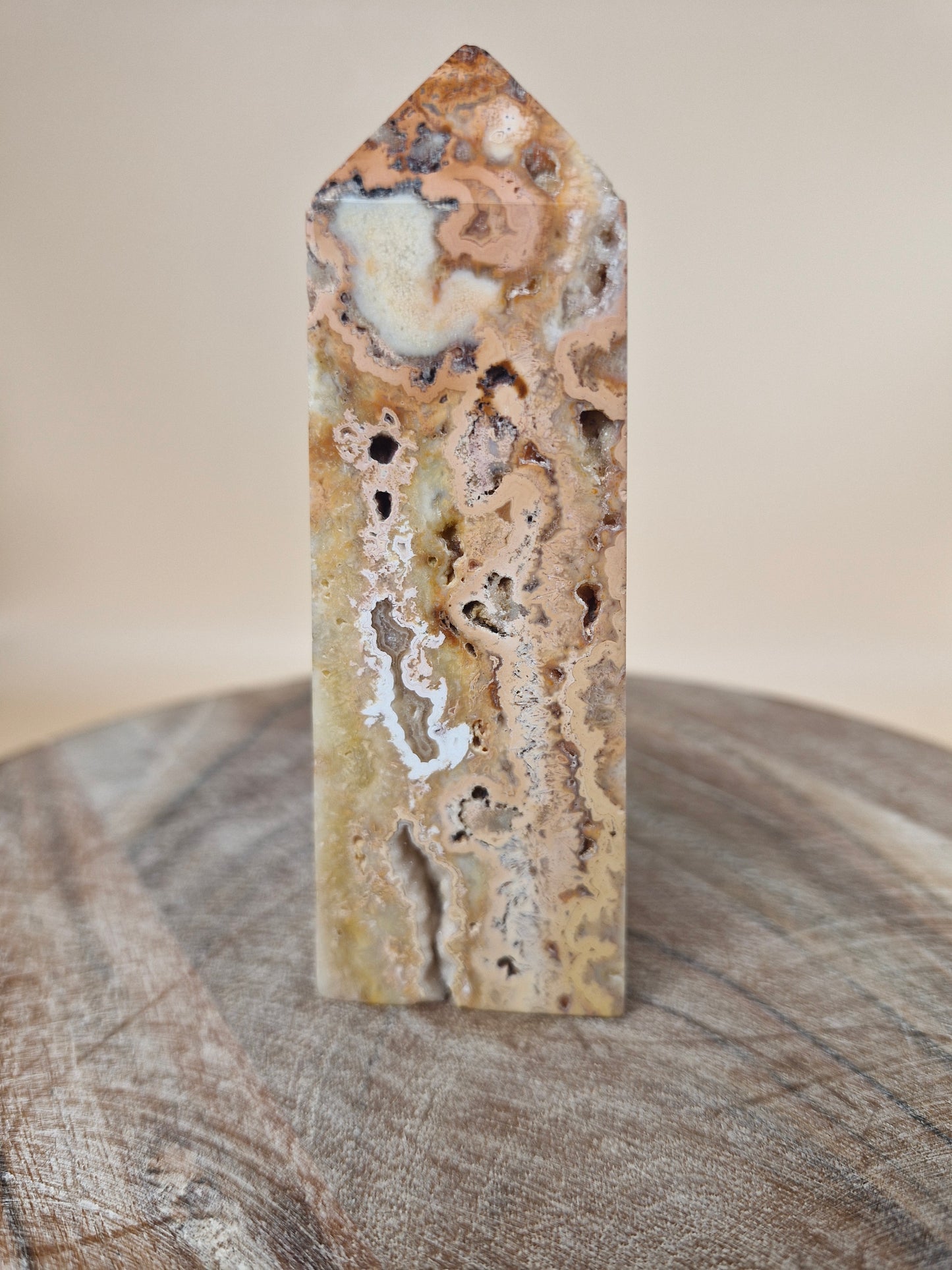 Indonesian Crazy Lace Agate Tower (code B)