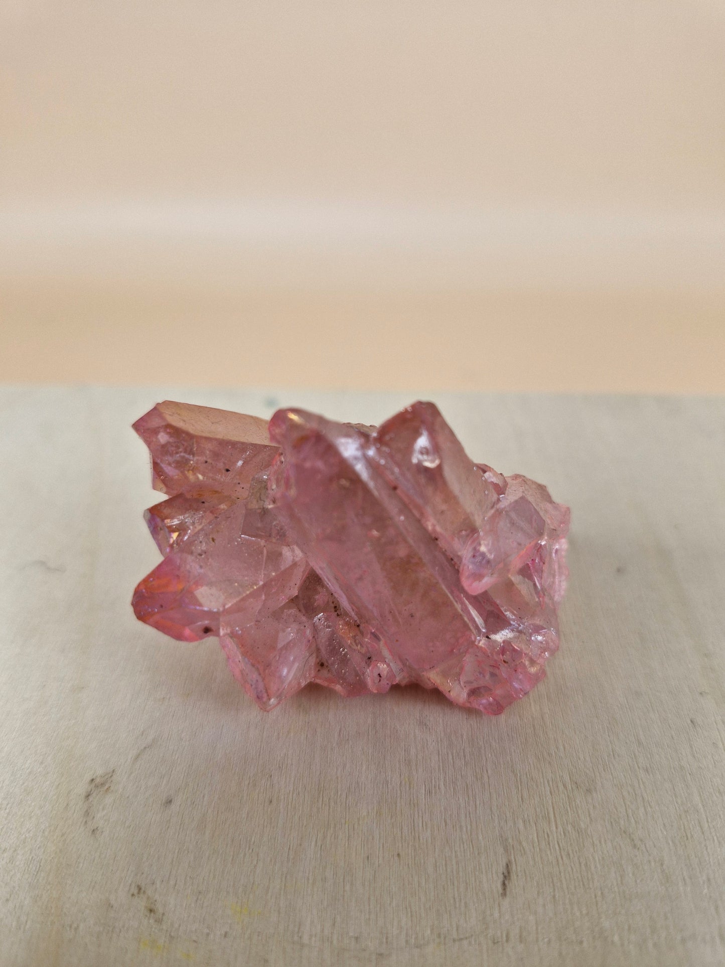 Pink Aura Quartz Cluster