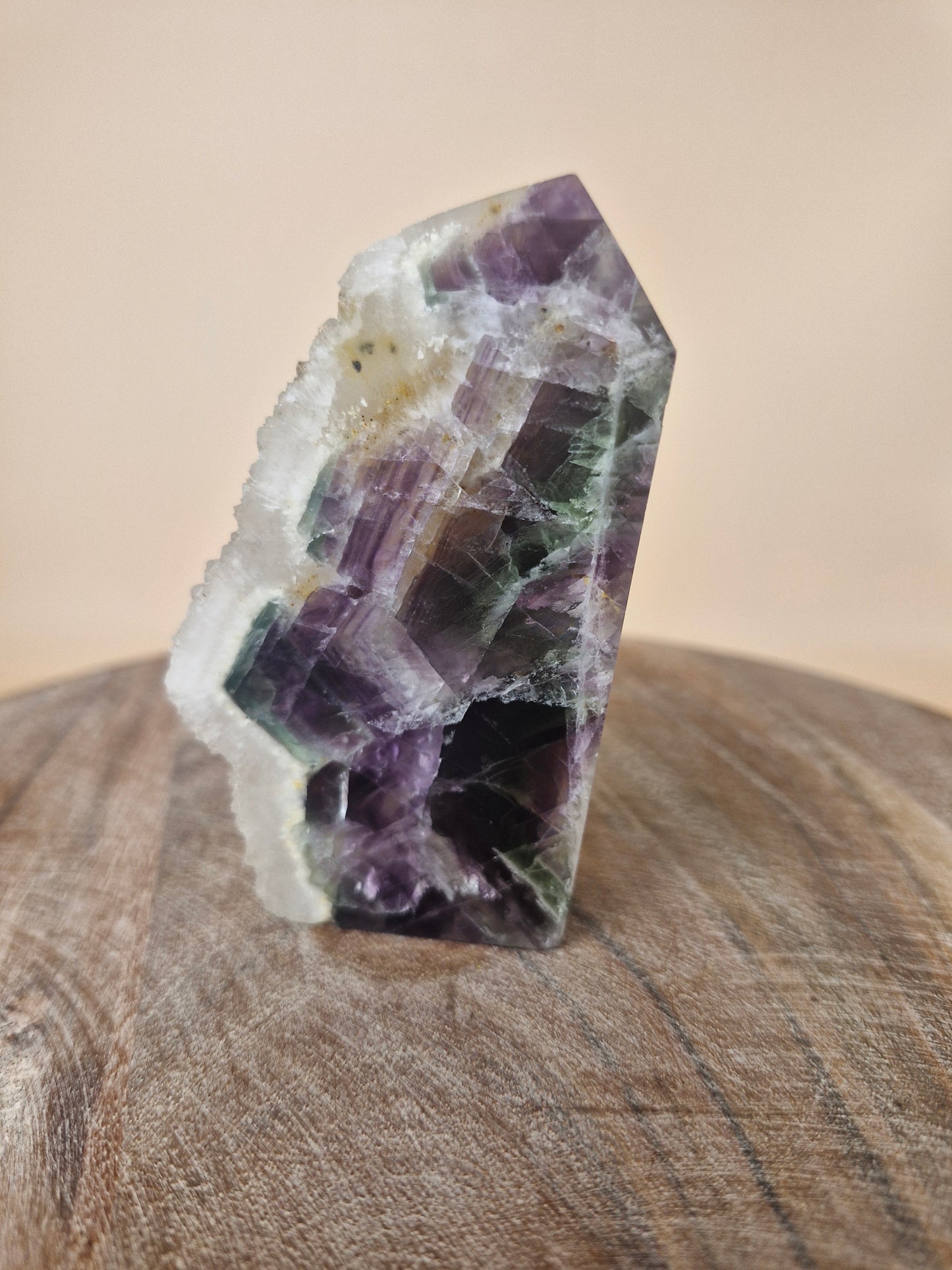 Fluorite with Quartz Tower
