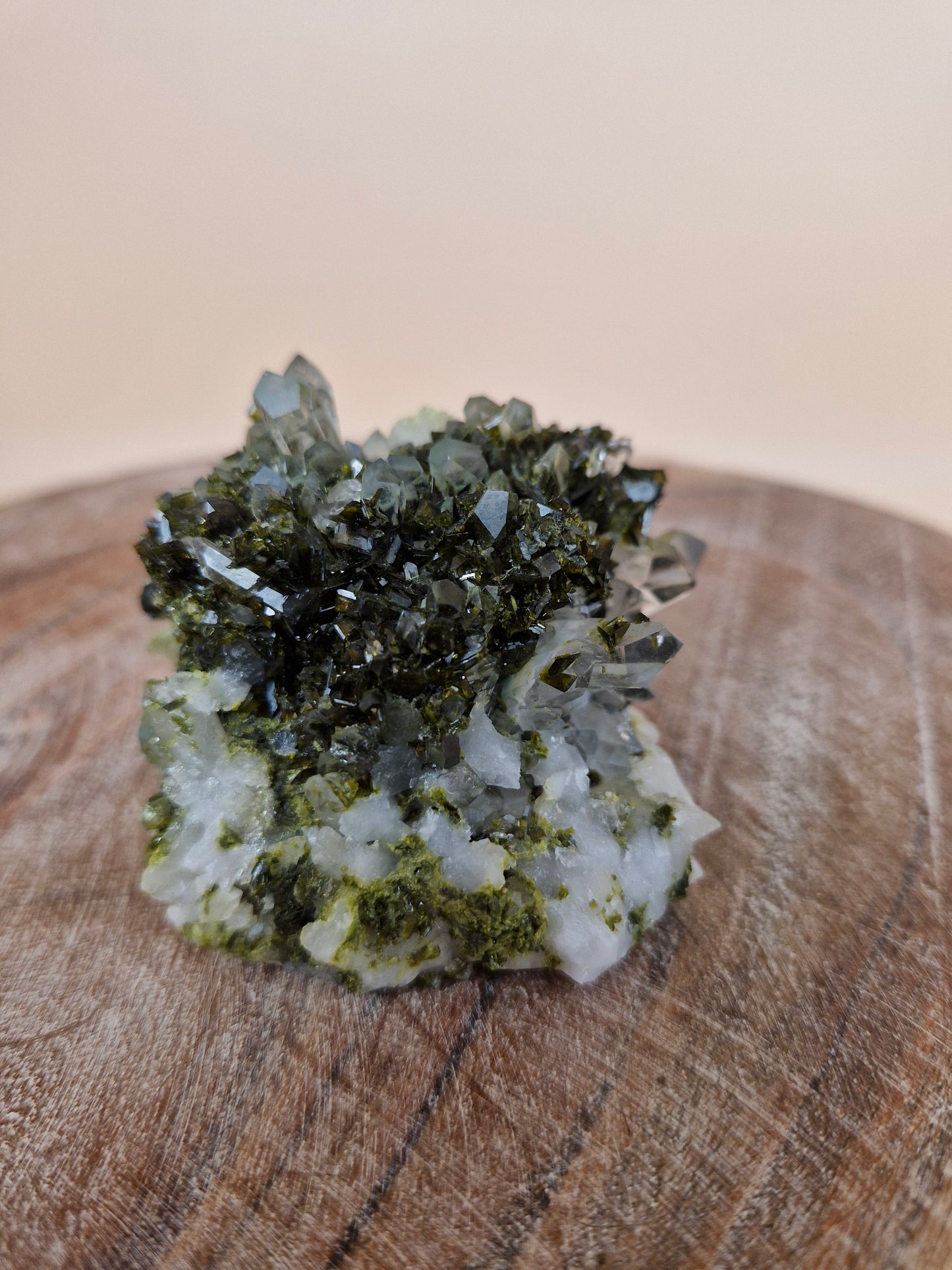 Epidote on Quartz Matrix (code E16)
