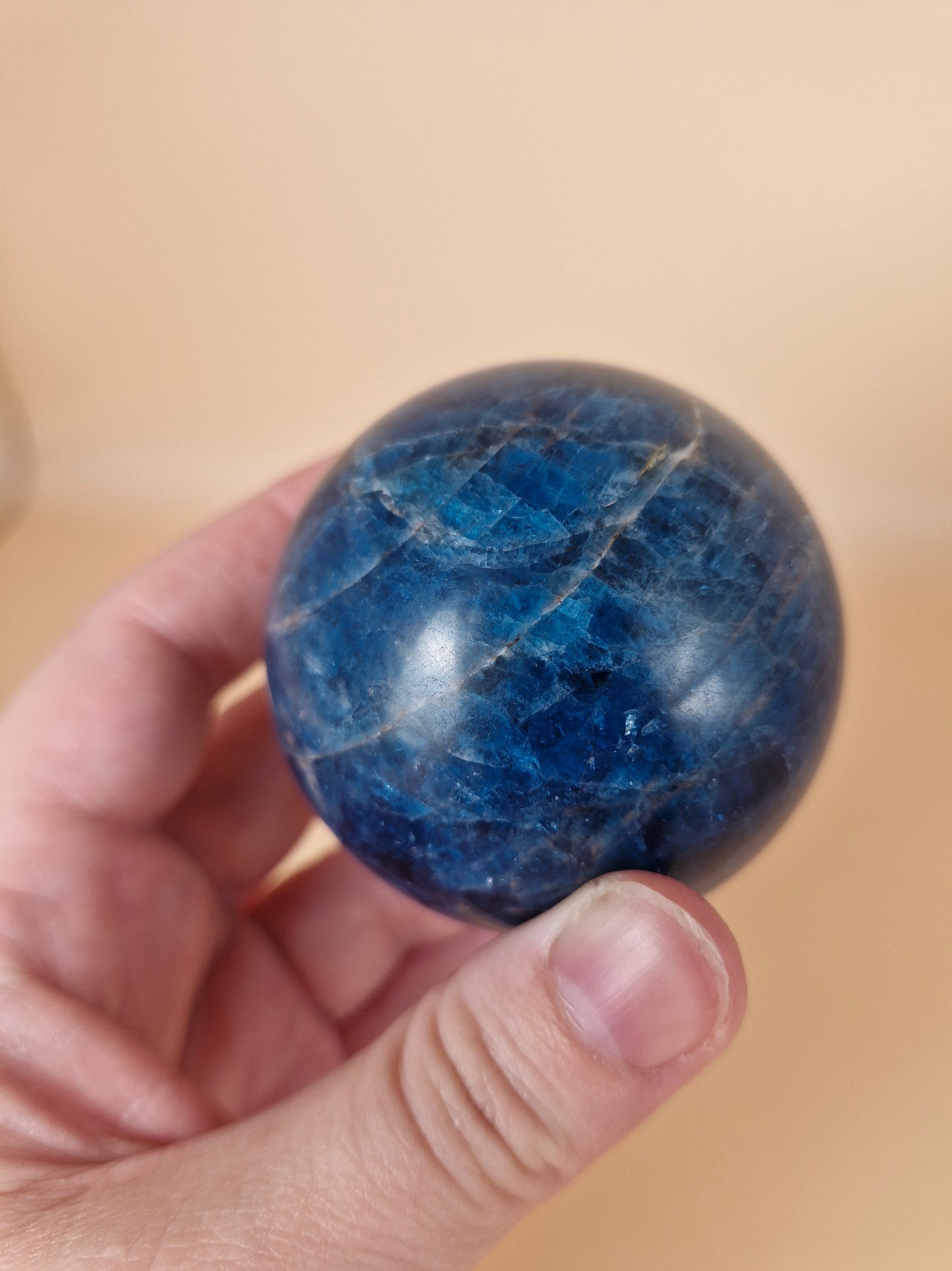 Blue Apatite Sphere