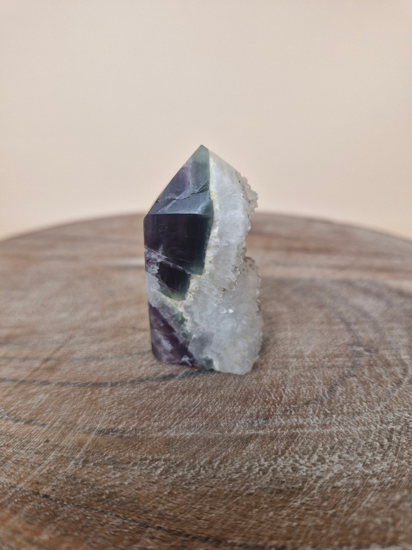 Fluorite with Quartz Mini Tower