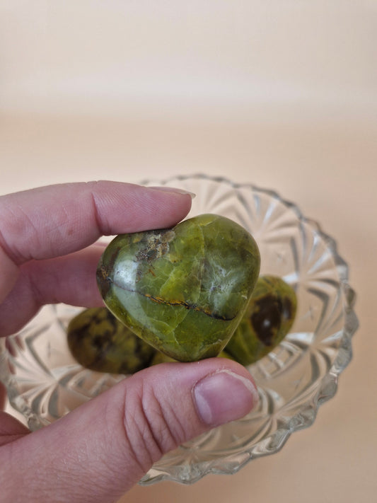 Green Opal Heart (Intuitively chosen)