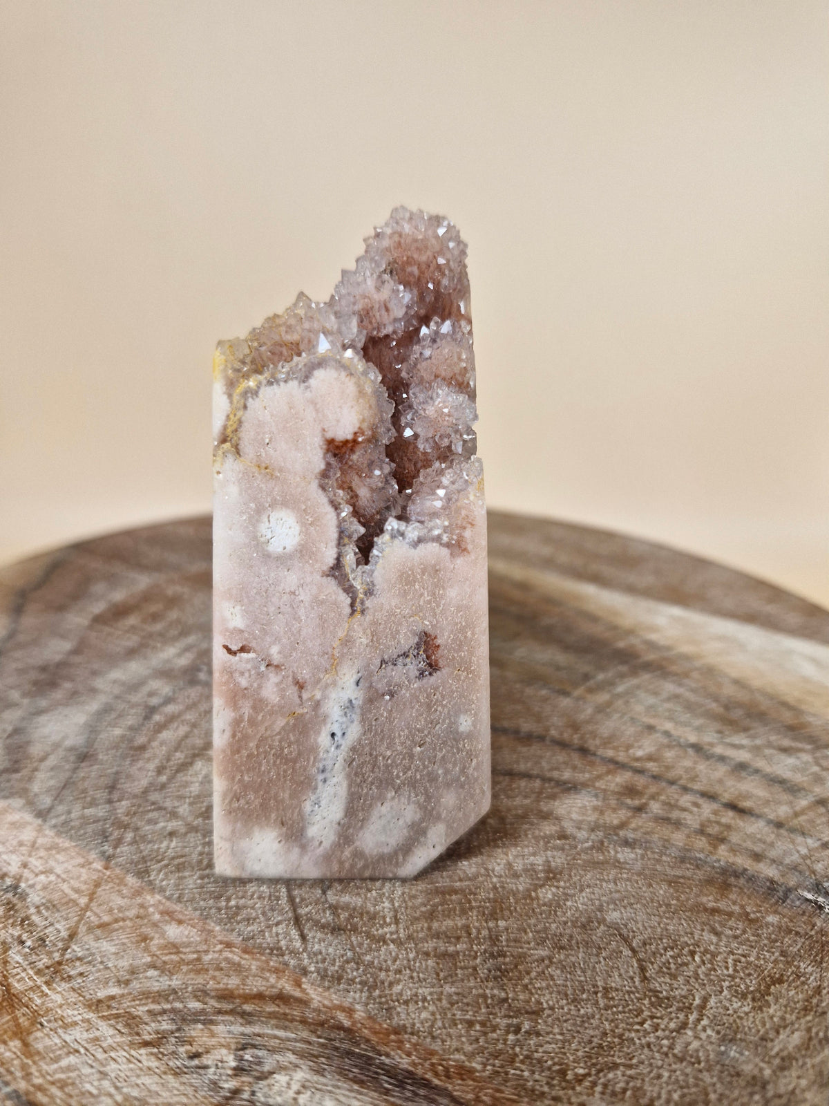 Druzy-Filled Pink Amethyst Tower (code 2P)