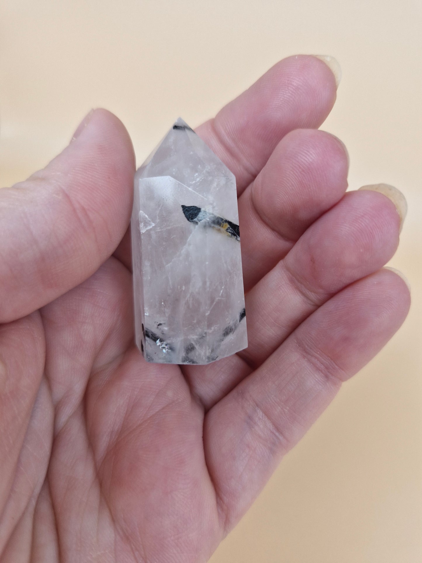 Mini Tourmalinated Quartz Point (intuitively chosen)