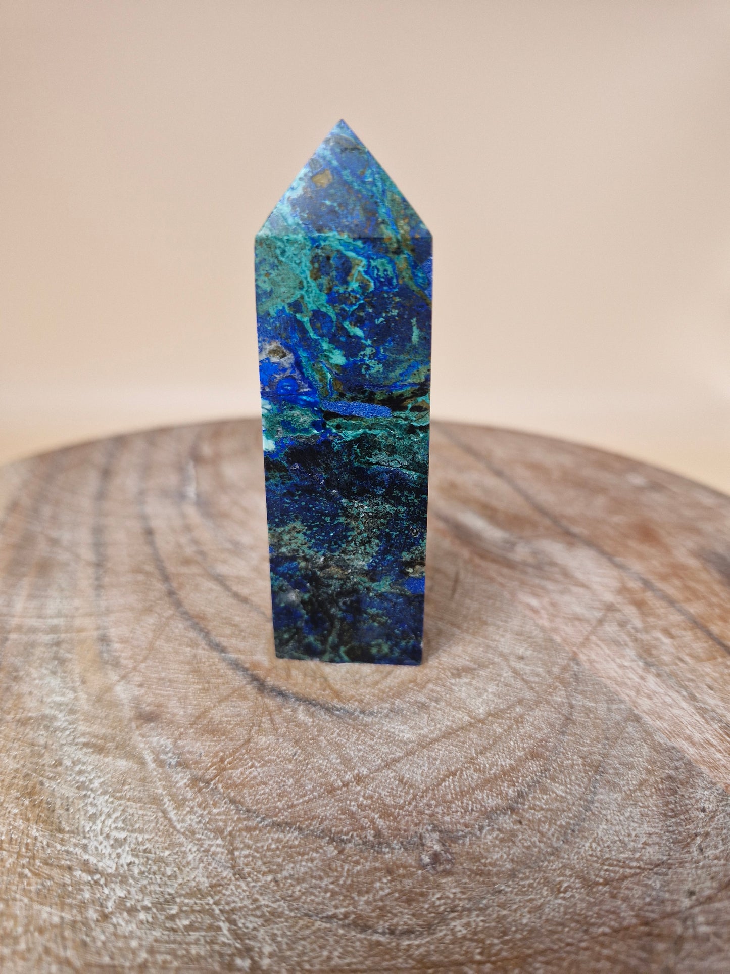 Azurite with Malachite Tower (code B3)