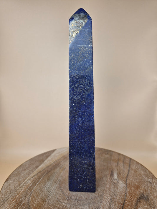 Lapis Lazuli with Pyrite Obelisk