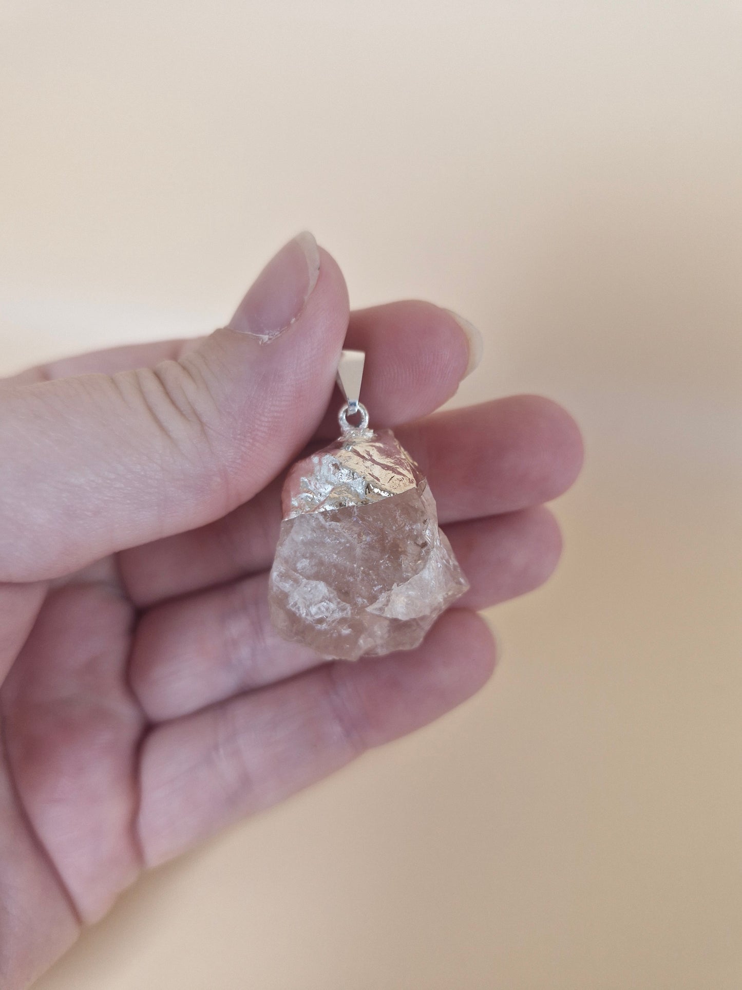 Rose Quartz Raw Pendant