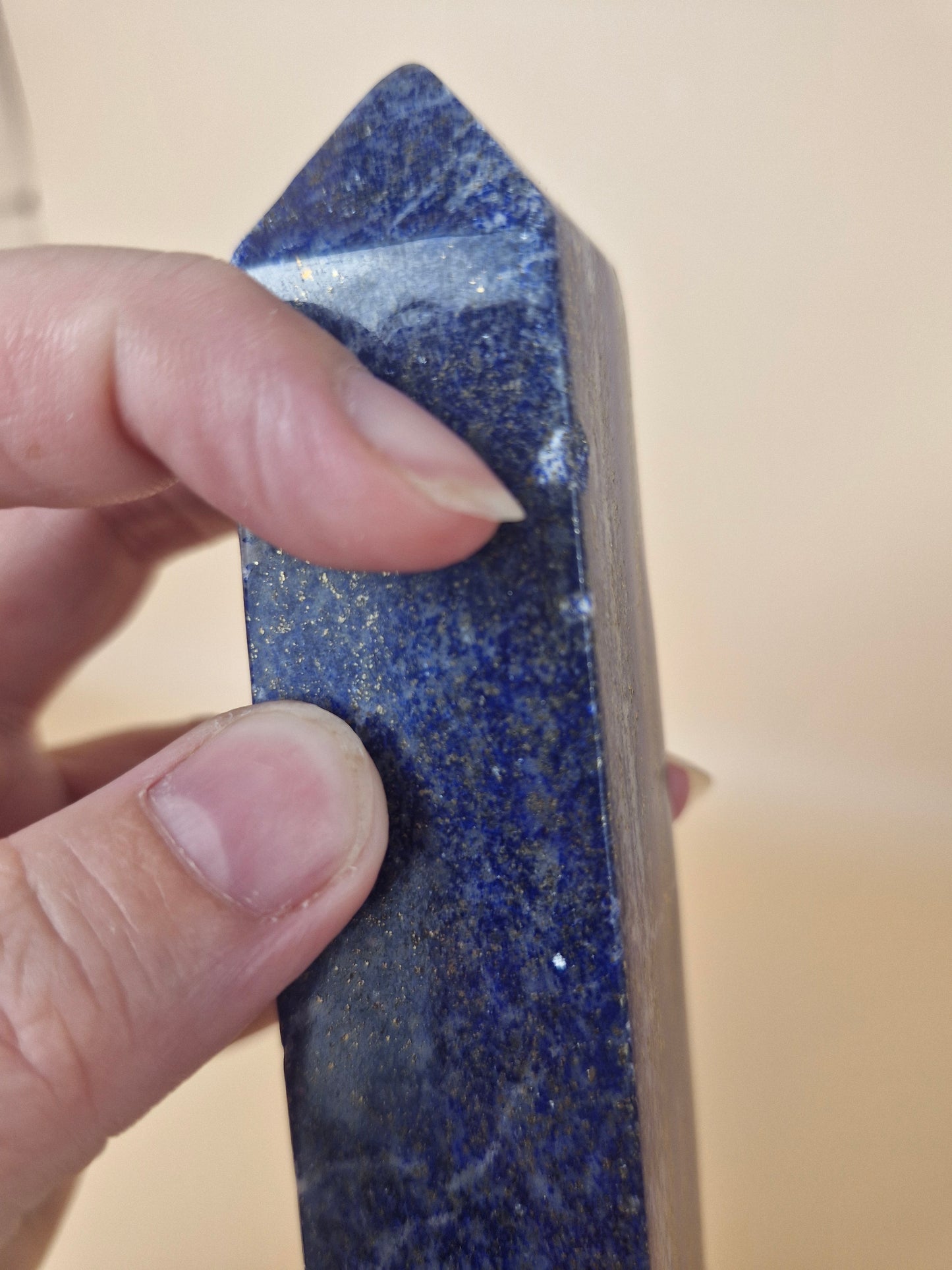 Lapis Lazuli with Pyrite Obelisk