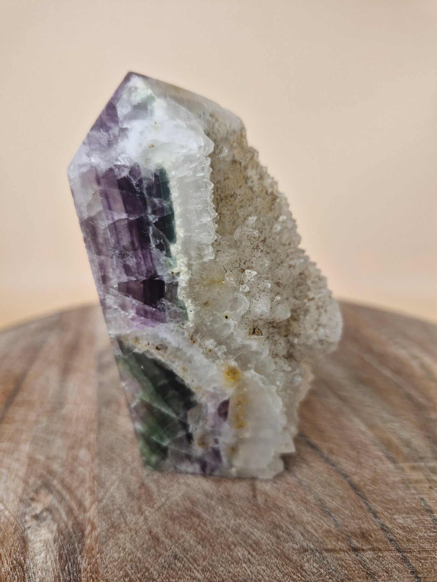 Fluorite with Quartz Tower