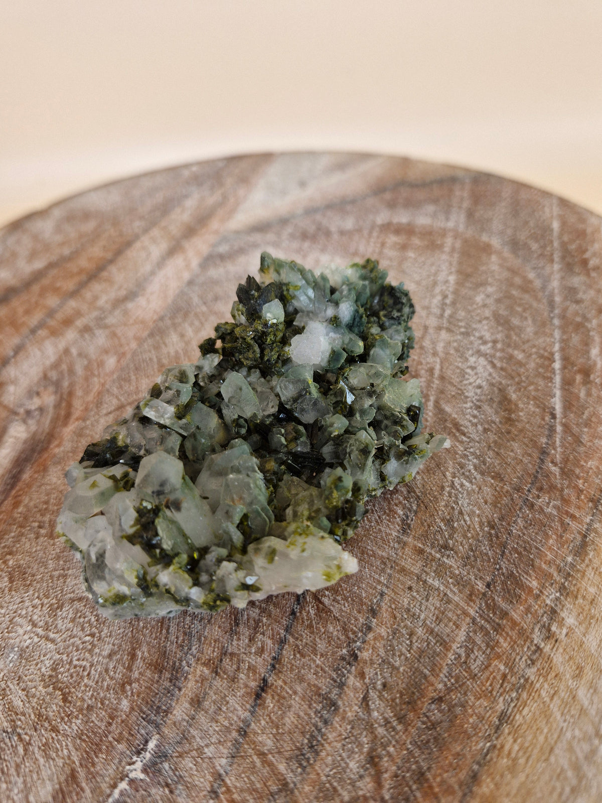 Epidote on Quartz Matrix (code E15)