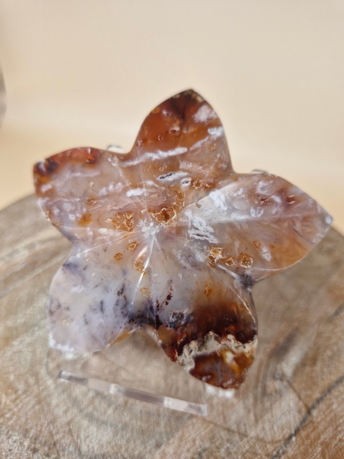 Carnelian Agate Flower Carving (code FA)