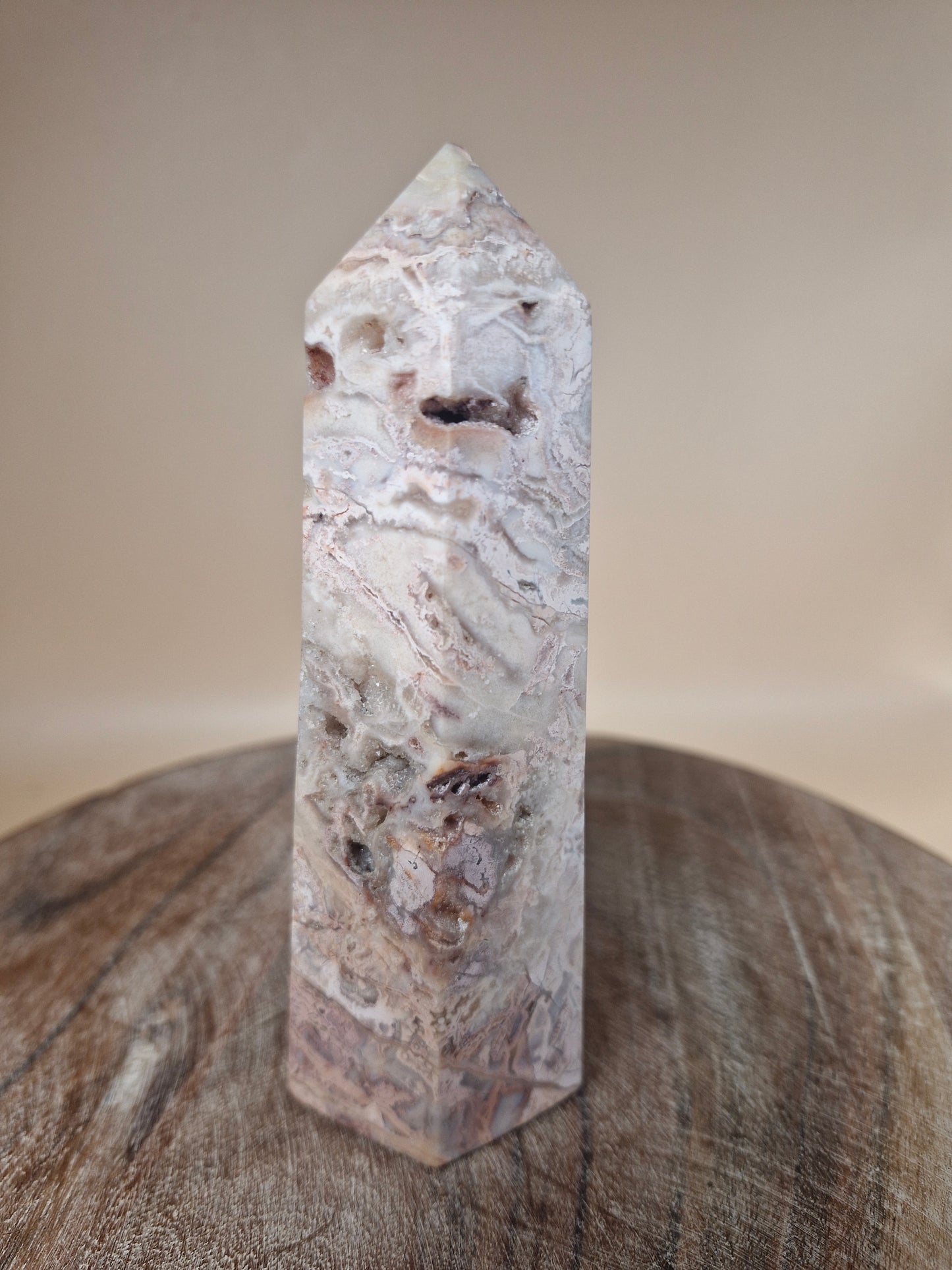 Pink Crazy Lace Agate Tower