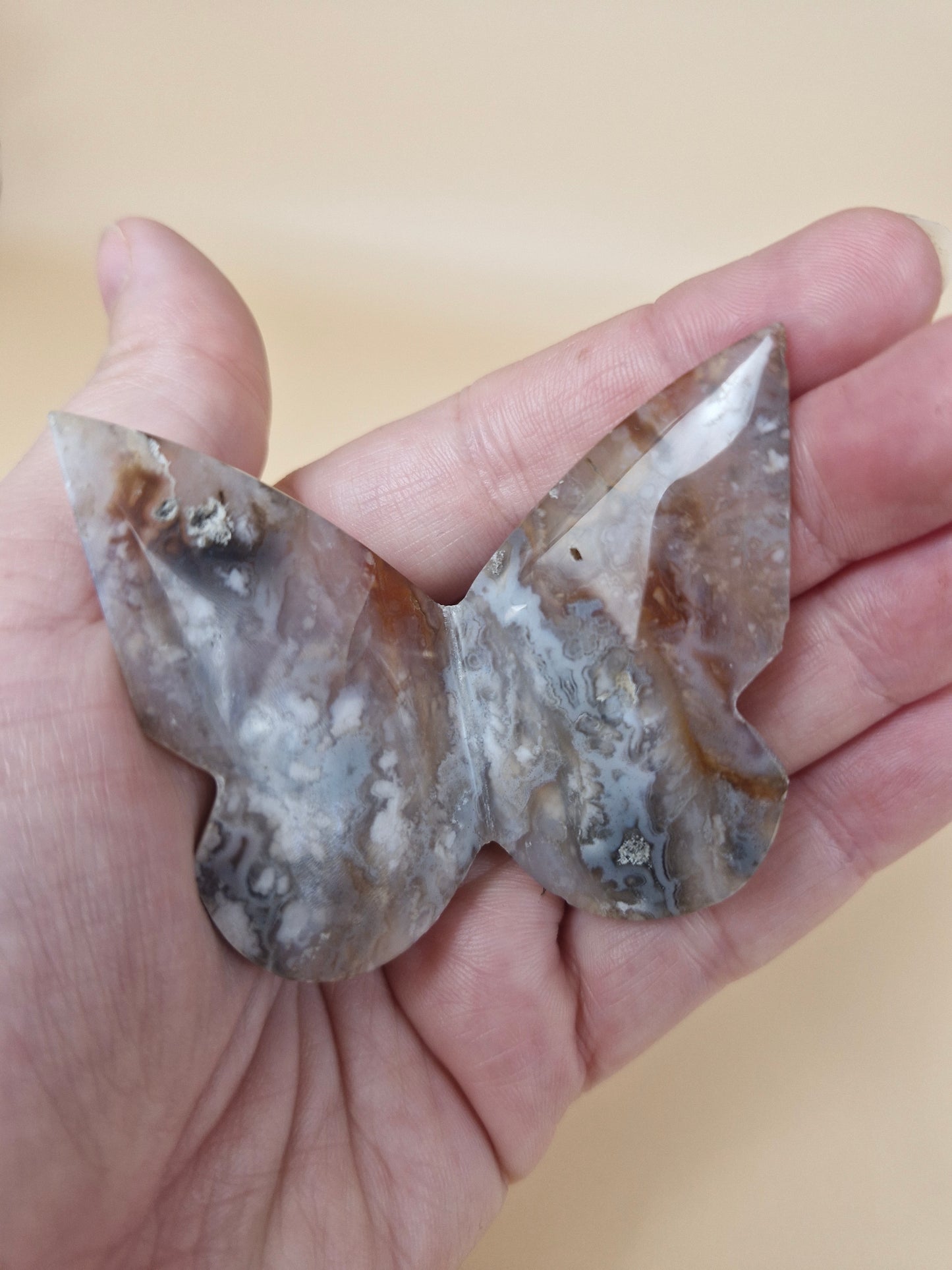 Carnelian Agate Butterfly Carving (code B5)