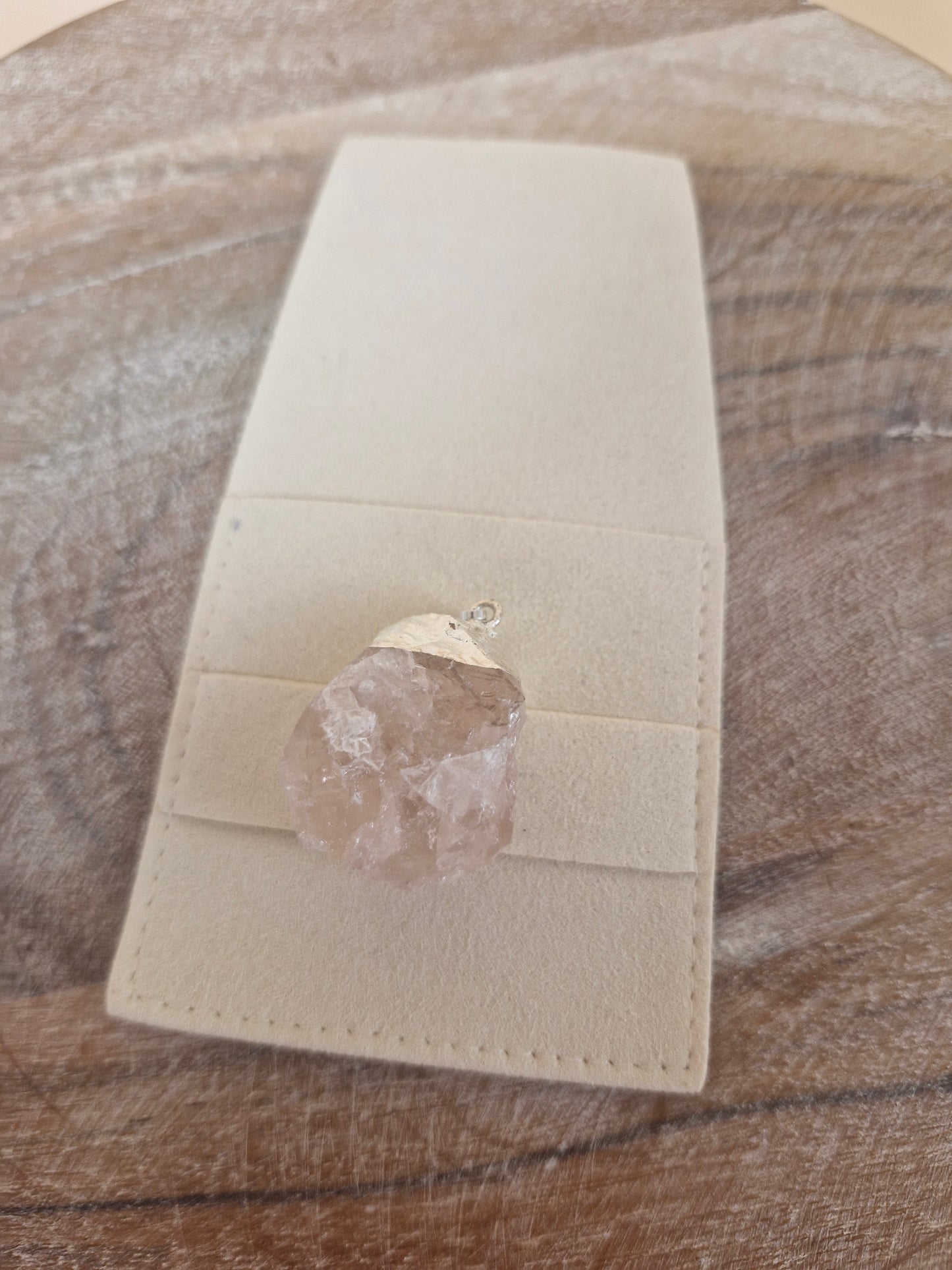 Rose Quartz Raw Pendant