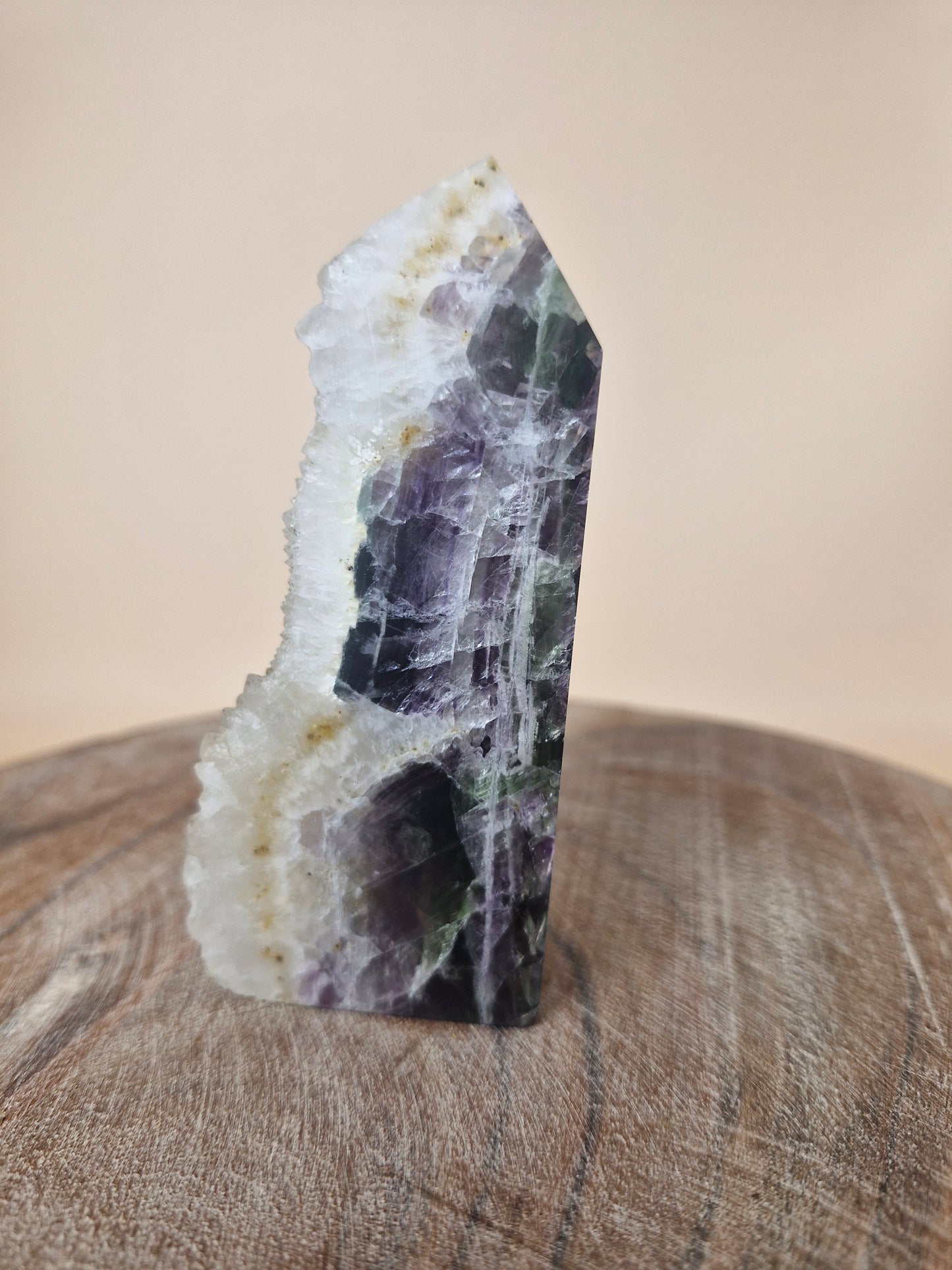 Fluorite with Quartz Tower