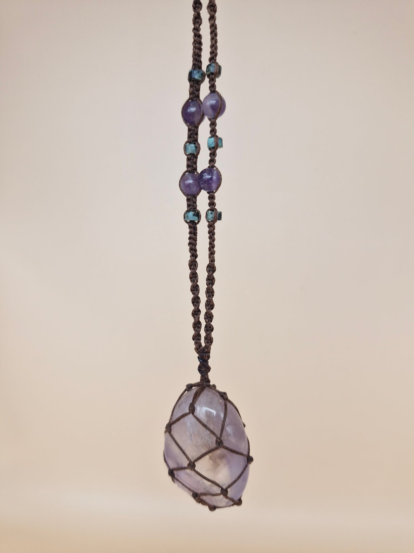 Macramé Amethyst Necklace