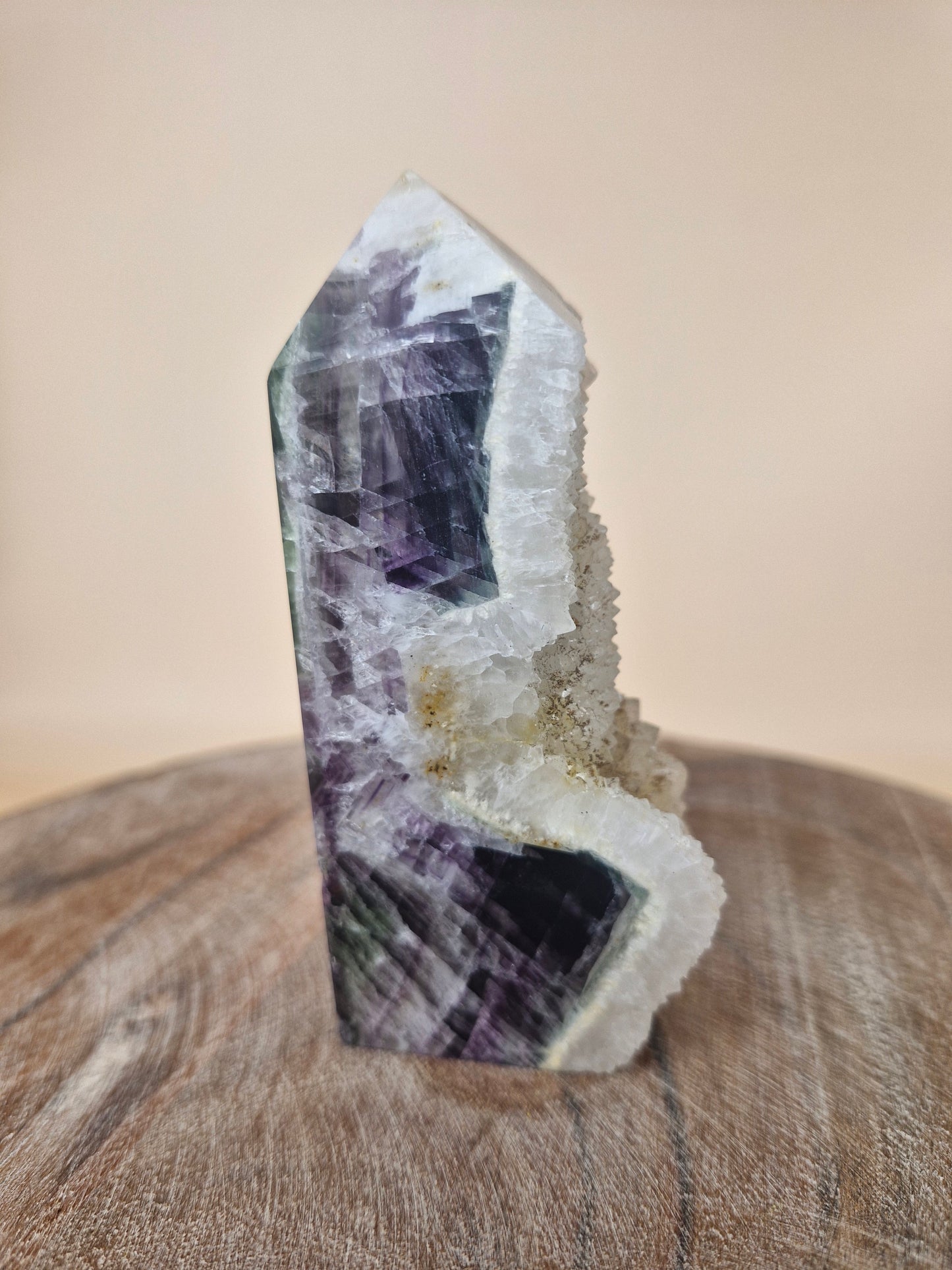 Fluorite with Quartz Tower