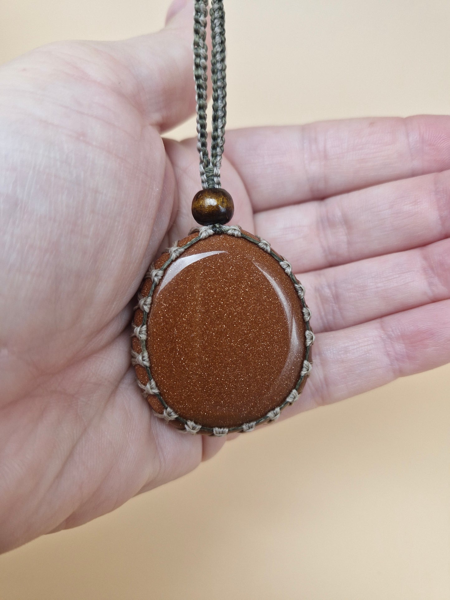 Macramé Goldstone Necklace