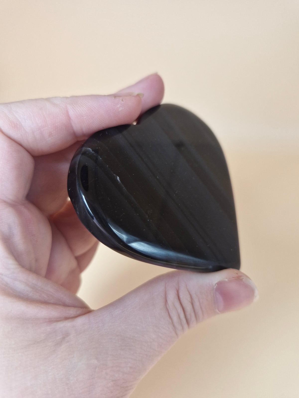 Midnight Lace Obsidian Heart - intuitively chosen