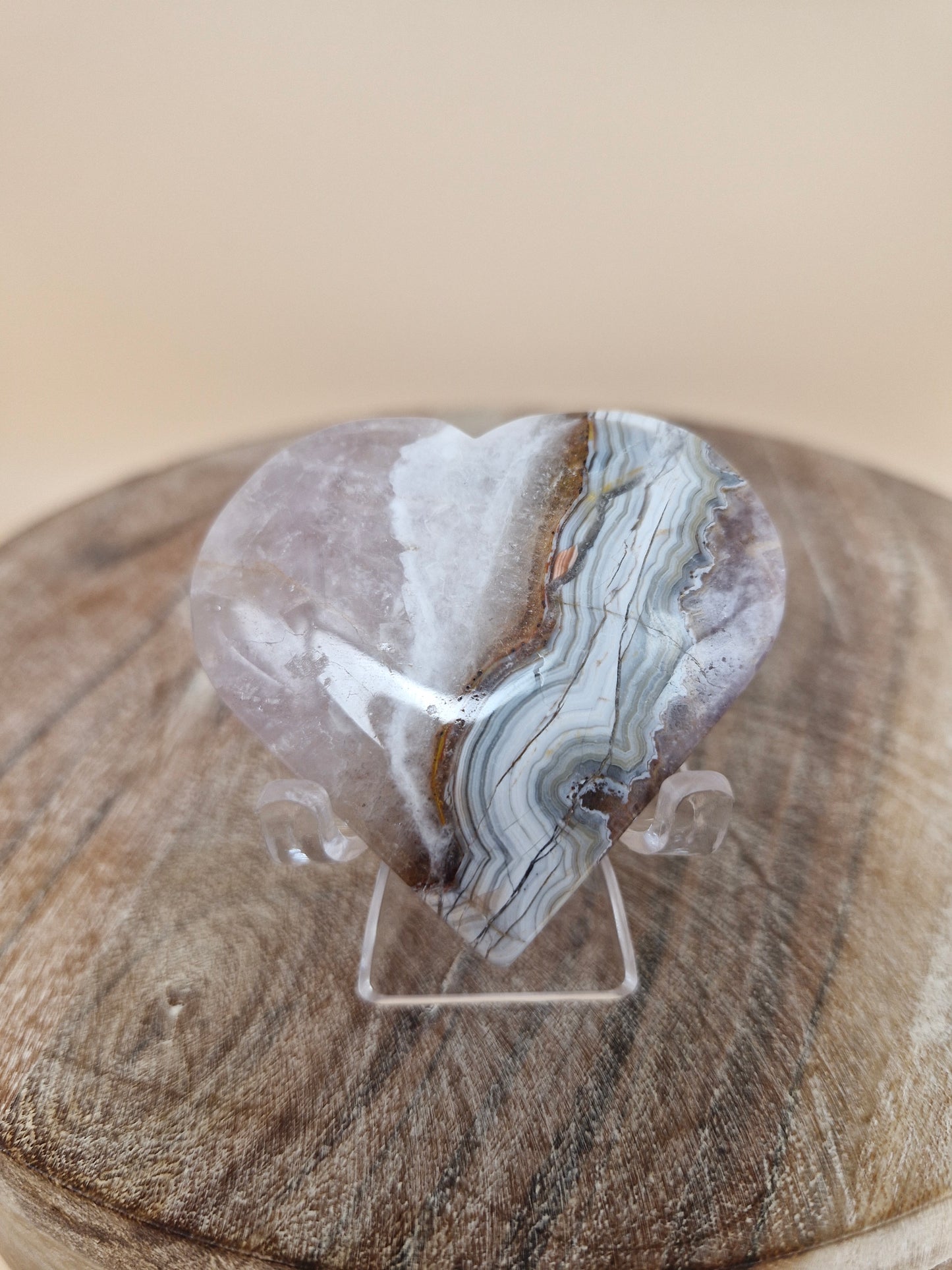 Amethyst Crazy Lace Agate Heart