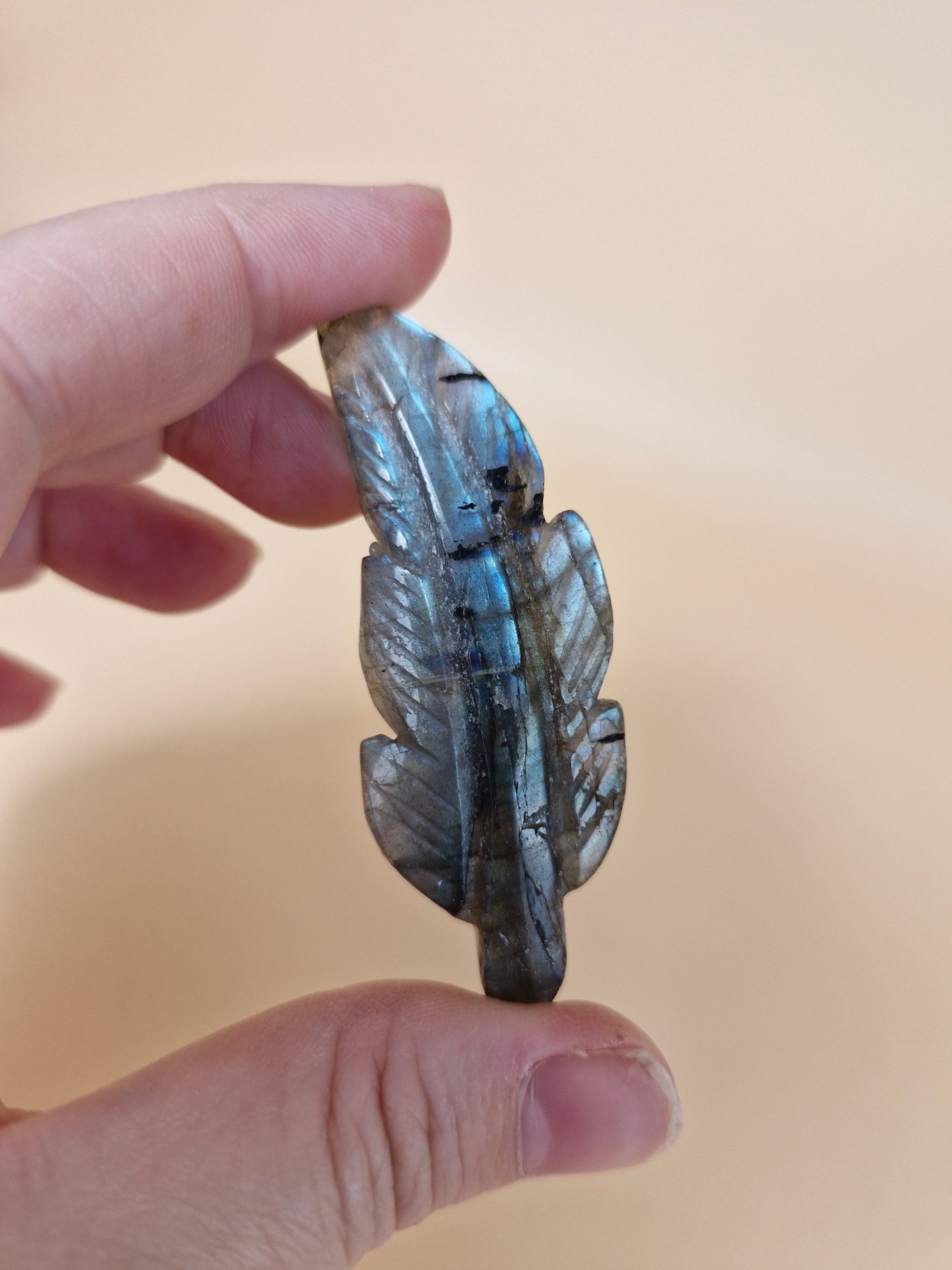 Labradorite Feather Carving (code LF3)