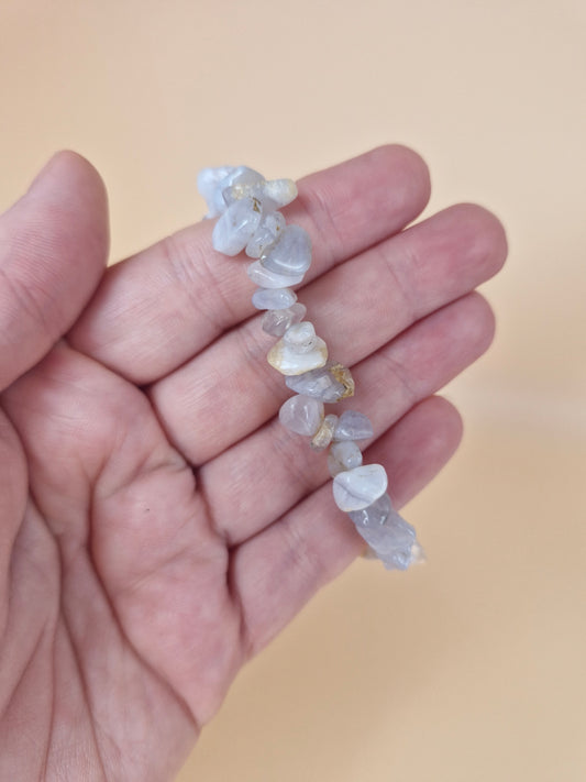 Blue Lace Agate Chip Bracelet