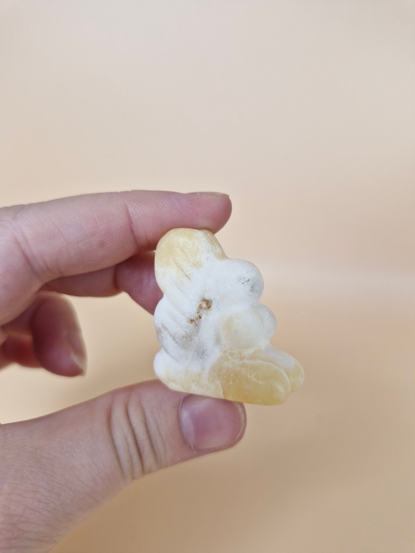 Mini Fairy Carving Yellow Calcite